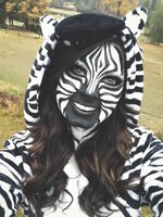 Zebra makeup, Halloween costume.jpeg