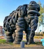 This elephant made out of recycled tiers.jpeg