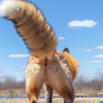 DALL·E 2023-03-09 19.29.46 - a red fox lifting its tail high up revealing a view under the tail .png