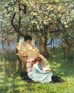 Sir John Lavery 'convalescence in the appleorchard.jpg