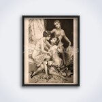 Retro ladies in boudoir, vintage French risque printable art, print, poster (Digital Download).jpg