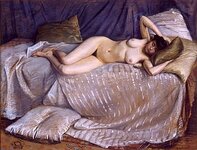 Gustave Caillebotte,1873, Naked Female Lying on a.jpg