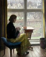 'A Window in St John's Wood',1932. Harold Knight.jpg