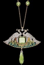 Gold, peridot, diamond, enamel and glass. 1897. La.jpg