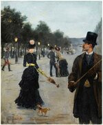 'Elegants wandering in Paris',1910. Abel-Truchet.jpg