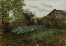 The Back Garden', about 1850. A. von Menzel.jpg