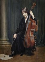 'A Cellist', 1915. Albert Henry Collings.jpg