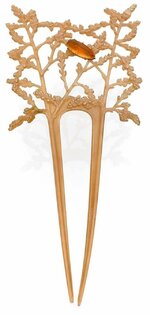 Lalique Comb, 'Oats'. Horn and Paste, 1902.jpg