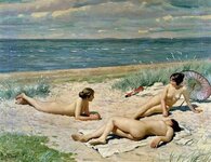 'Bathers On A Beach' Paul-Gustave Fischer.jpg