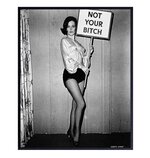 Feminist Vintage Photo - Not Your Bitch Retro Photograph Wall Art for Home, Apartment, Dorm - ...jpg