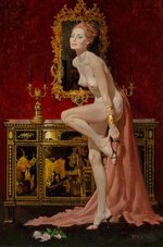 Robert McGinnis Cincinnati, Ohio Standing Nude adjusting Sandal, 1950s-60s.jpg