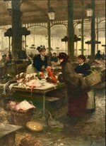 'The Fish Market, Les Halles', 1880. VG Gilbert.jpg