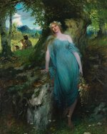 'Wood Nymph and Shepherd' 1905. Ferdinand Leeke .jpg