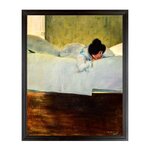 Art Nouveau Impressionist Painting of Woman Laying on a Bed, Laziness, Ramon Casas, Woman Napp...jpg