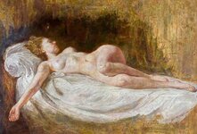 Ashot Muradyan - Nude Woman, Figurative, Original Oil Painting, Handmade Artwork, One of a Kind.jpg