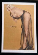 Vintage Art _ Vintage Vargas Girl Illustration Framed Art Piece Home Decor Pin-Up Memorabilia ...jpg