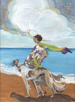 'Woman With Dog', 1930.Tito Corbelli.jpg