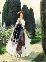 'Lady in a Garden'. Leonard Campbell Taylor.jpg