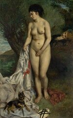Bather with a Griffon Dog,1870 PierreAugusteRenoir.jpg