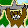 Bearholdingashark